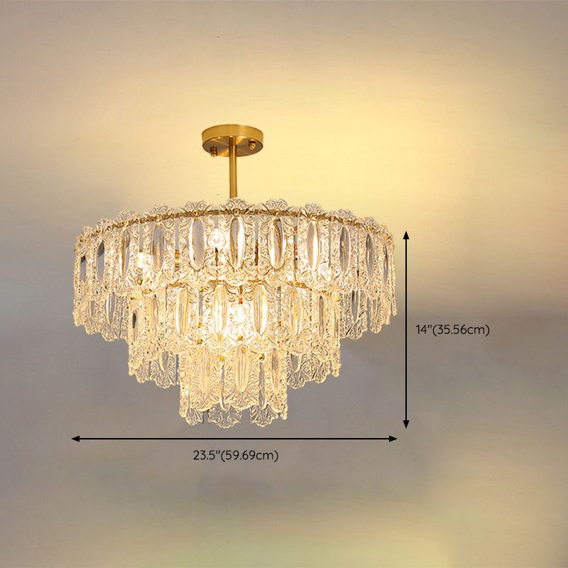 Modern Style Island Pendants Glass Pendant Lights in Gold for Living Room
