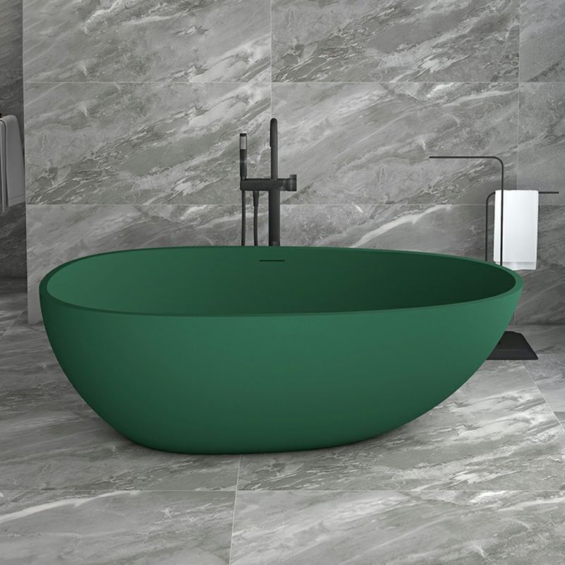 Modern Style Freestanding Soaking Bathtub Stone Free Form Bathtub