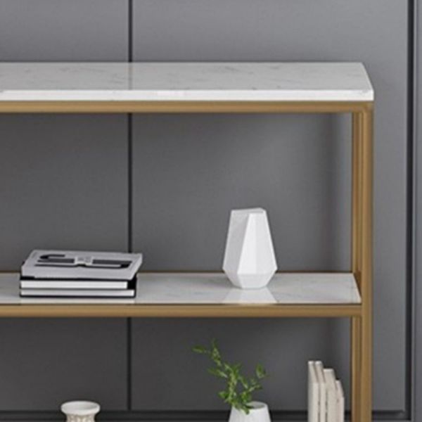 Contemporary Console Accent Table Antique Finish Console Sofa Table with Shelf