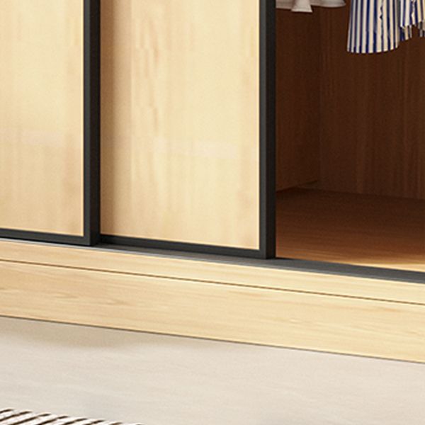 Modern Pine Solid Wood Wardrobe Freestanding Wardrobe with Soft Close Doors