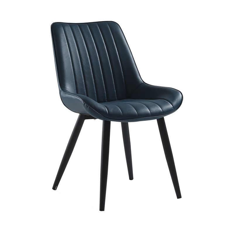 Nordic Cushioned Dining Chair 33"H Parsons Chair with Metal Base for Restaurant