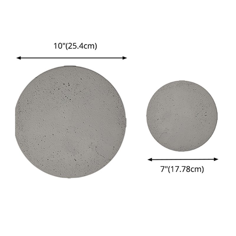 Round Simplicity Light Fixture Indoor Warm Lighting Fixtures in Gray for Bedroom