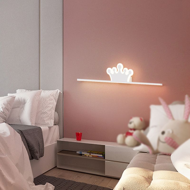 Nordic Style Iron Wall Light Strip Shape Wall Lamp for Children's Room