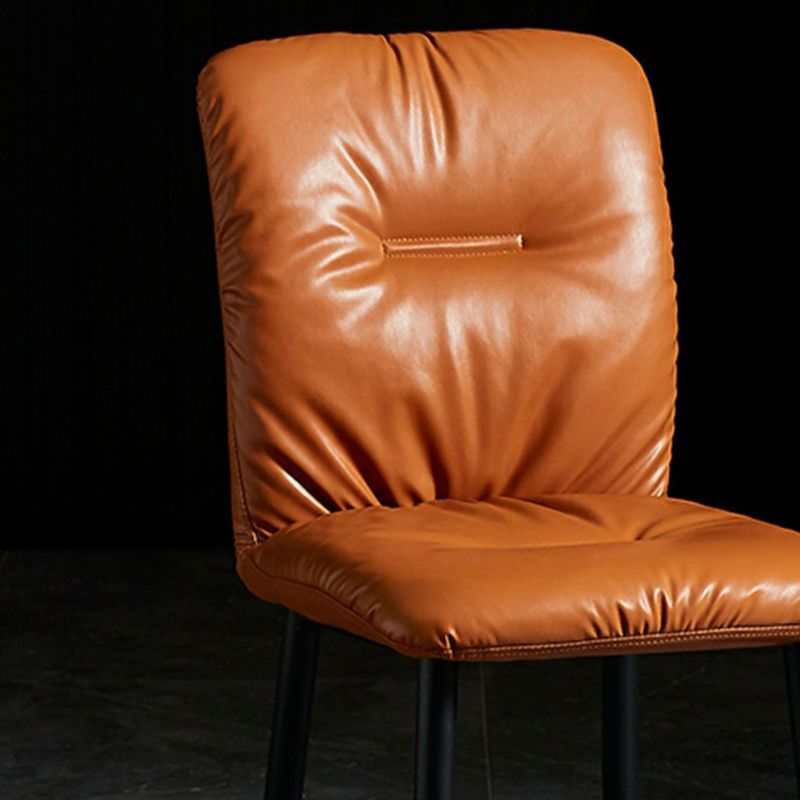 Dining Room Side Chairs Industrial Faux Leather Kitchen Chair for Home