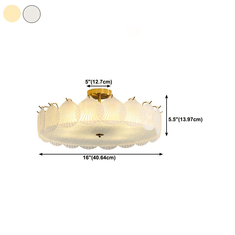 Glass Flush Mount Light Modern Minimalist Lush Mount Ceiling Light for Living Room