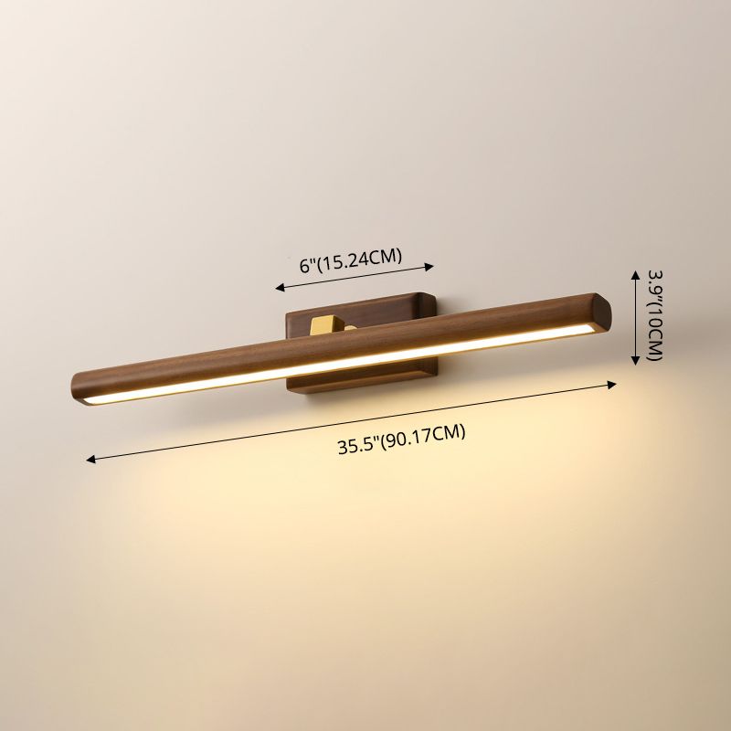 Stile minimalista Vanity Light Bar Walnut LED Vanity Mirror Lights per tavolo da toeletta