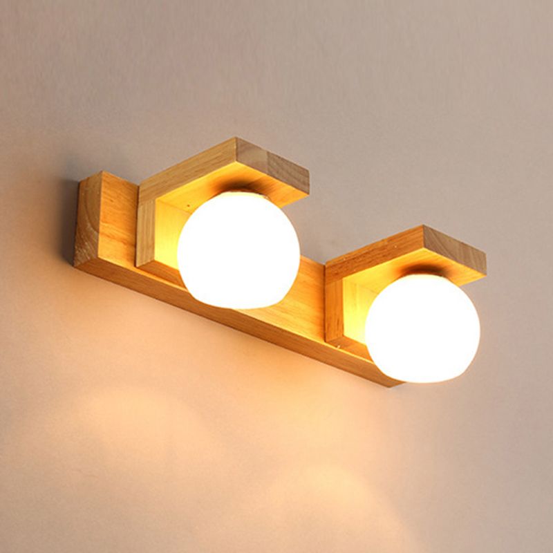 Cubic Vanity Light Modern Minimalist Style Wood Vanity Lamp