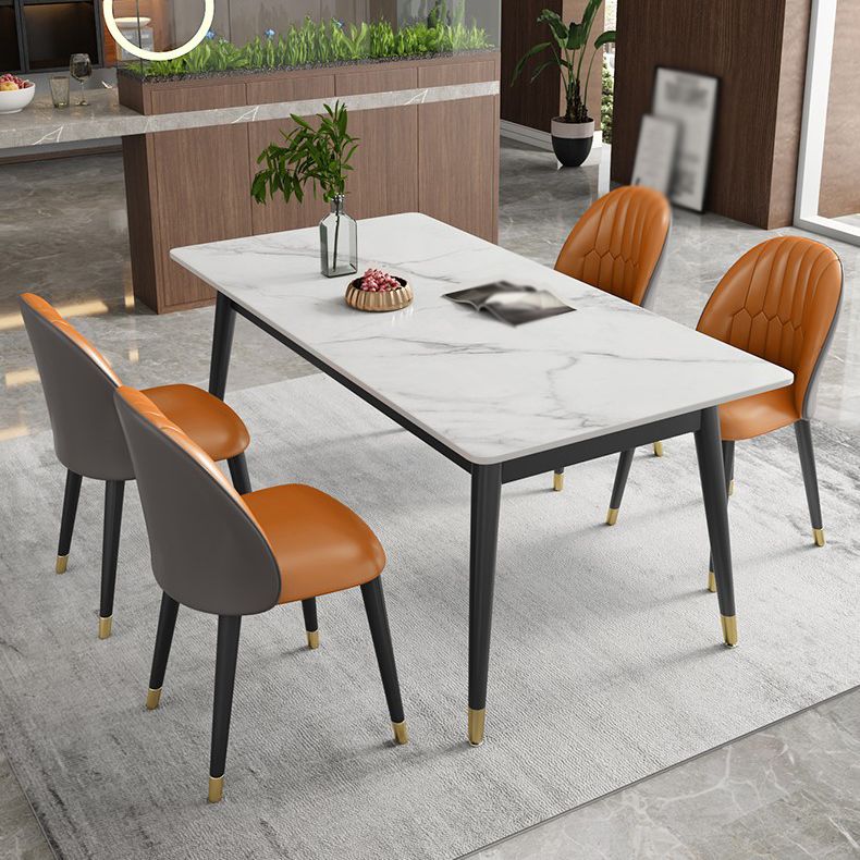 Glam Style 1/2/3/5/7 Pieces Dining Set Sintered Stone Dining Table Set for Home Use