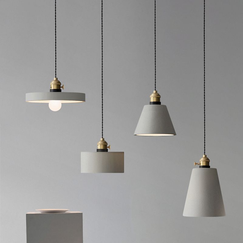 Créatif 1 Light Pendant Light Ciment suspendu luminaire pour le café