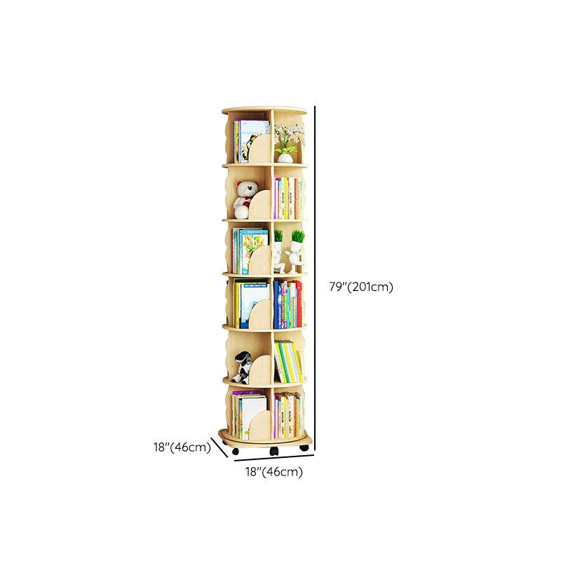 Standard Wooden Bookcase Contemporary Closed Back Bookshelf with Shelves