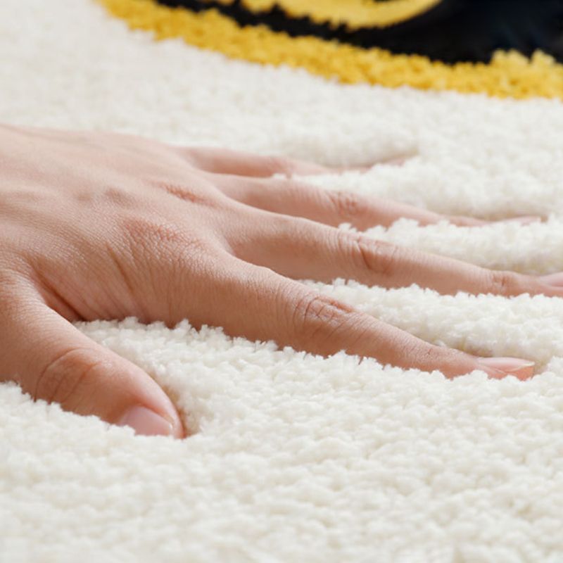 Bruin kleurbloktapijt Polyester modern tapijt Wasbaar tapijt voor woondecoratie