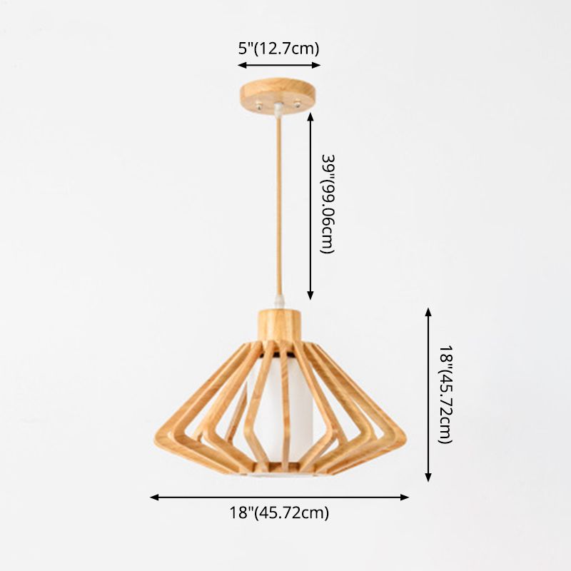 Holz Diamond Anhänger Beleuchtung Vorlagen zeitgenössischer Stil Holzhängeanhänger Licht
