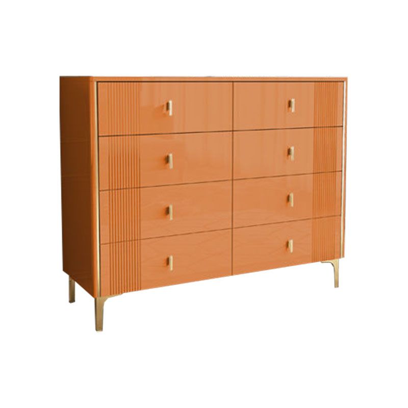 Glam Double Dresser Stone Horizontal Storage Chest Dresser for Bedroom