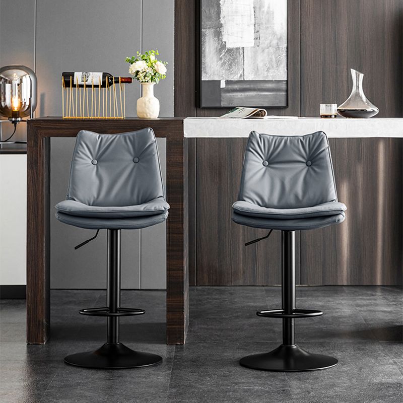 Contemporary Swivel Adjustable Height Barstool Indoor Bar Stool with Low Back
