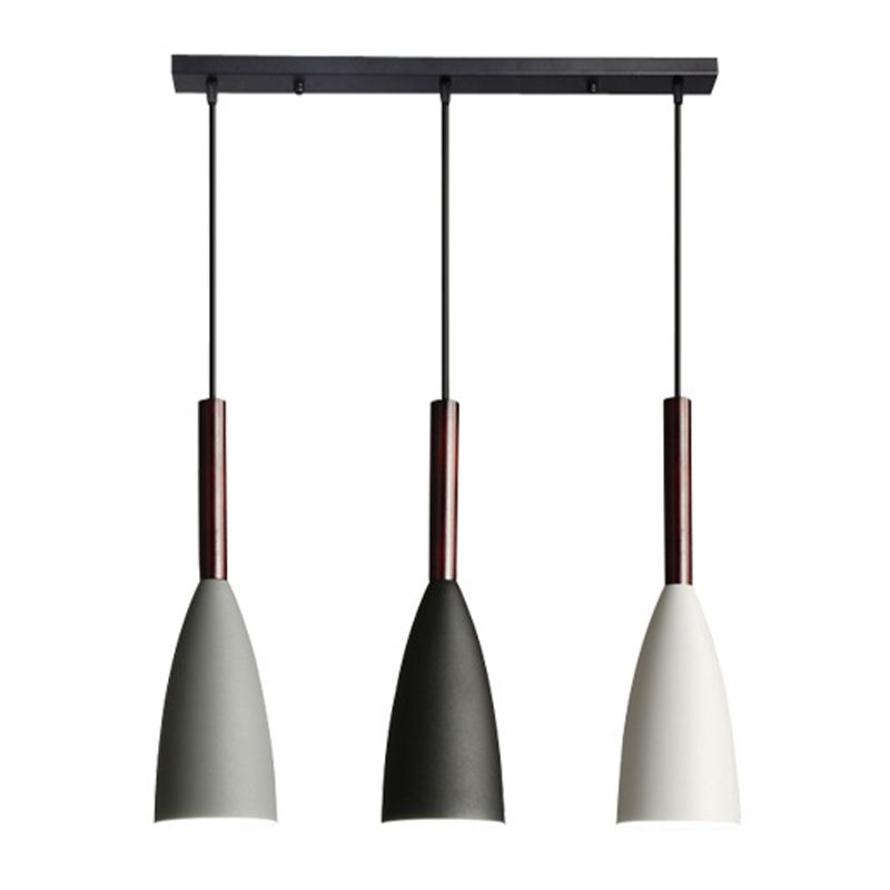 Modern 3-Light Island Pendant Lighting Cone Shade Ceiling Light for Dining Room