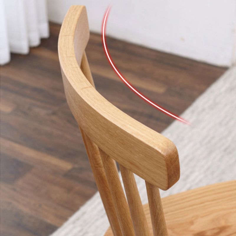 Slat Back Side Chair Wood Scandinavian Dining Kitchen Room Chair