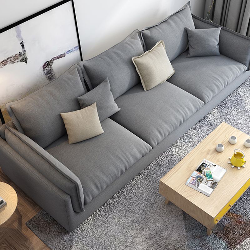 Nordic Square Arm Sofa & Chaise Loose Back Cushions Sofa - 26.77" H
