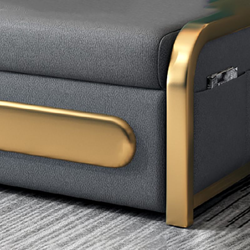 Glam Pillow Included Sofa Futon Grey Cushion Back Futon Sofa Bed