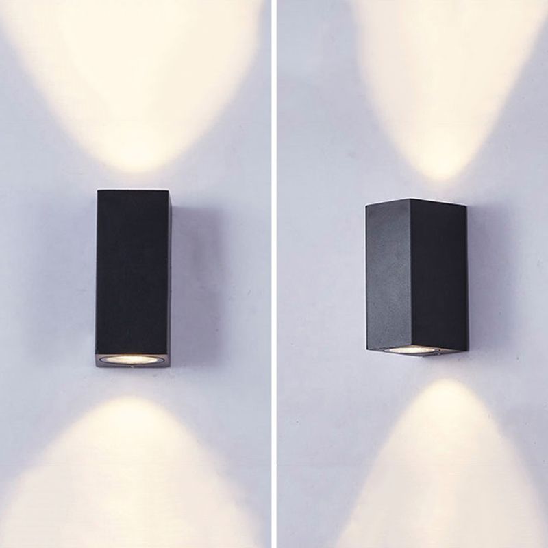 Schwarze geometrische Wandleuchte leichte moderne Stil 2 Leichter Aluminium-Lampe für den Outdoor