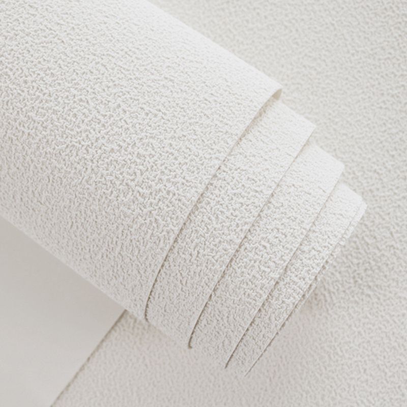 Simplicity Soft Color Flock Wallpaper Textured Solid Non-Pasted Wall Covering for Bedroom