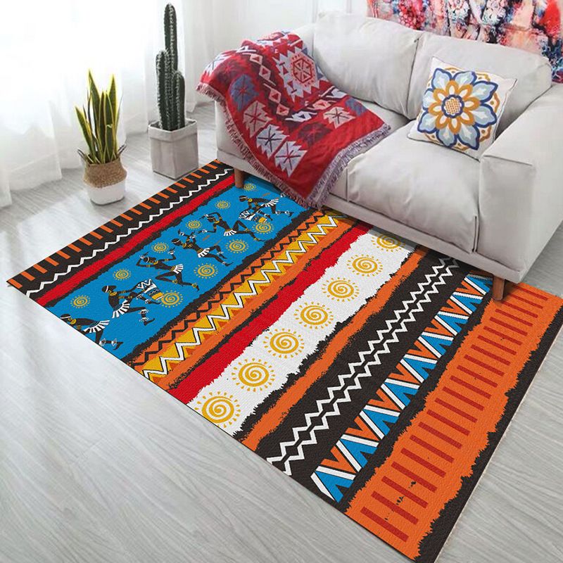 Tapis de géométrie audacieux Polypropylène Bohemia Carpet Pet Friendly Machine Washable Not Slip Rapier pour le salon