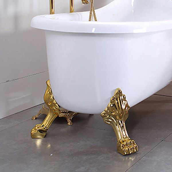 Acrylic Soaking Bathtub Antique Finish Oval Freestanding Bath Tub (Faucet not Included)