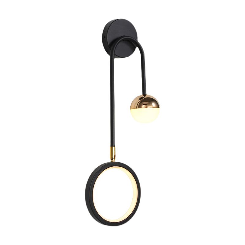 Modern Style Round Wall Mounted Lamps Metal Multi Lights Wall Sconces