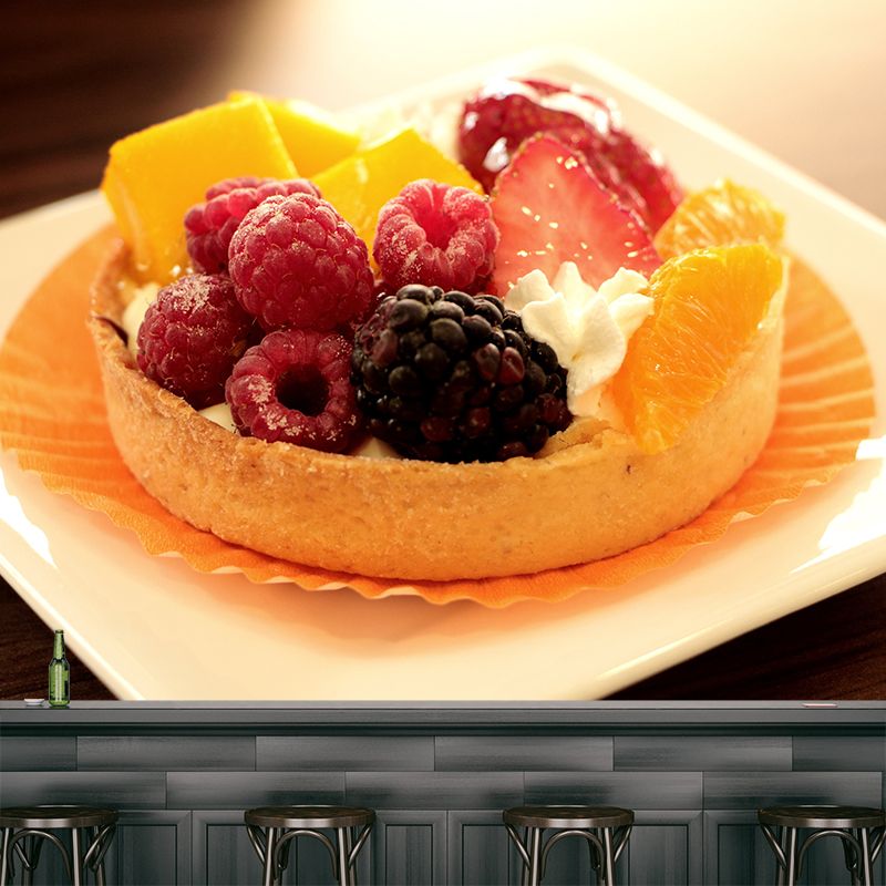 Soft Color Dessert Painting Mural Decal Modern Commercial Use Eco-friendly Wall Covering