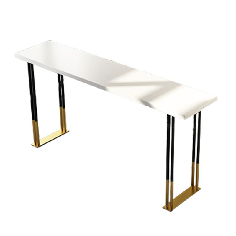 Glam Style Rectangle Bar Table Set 1/2/5 Pieces Solid Wood Counter Table