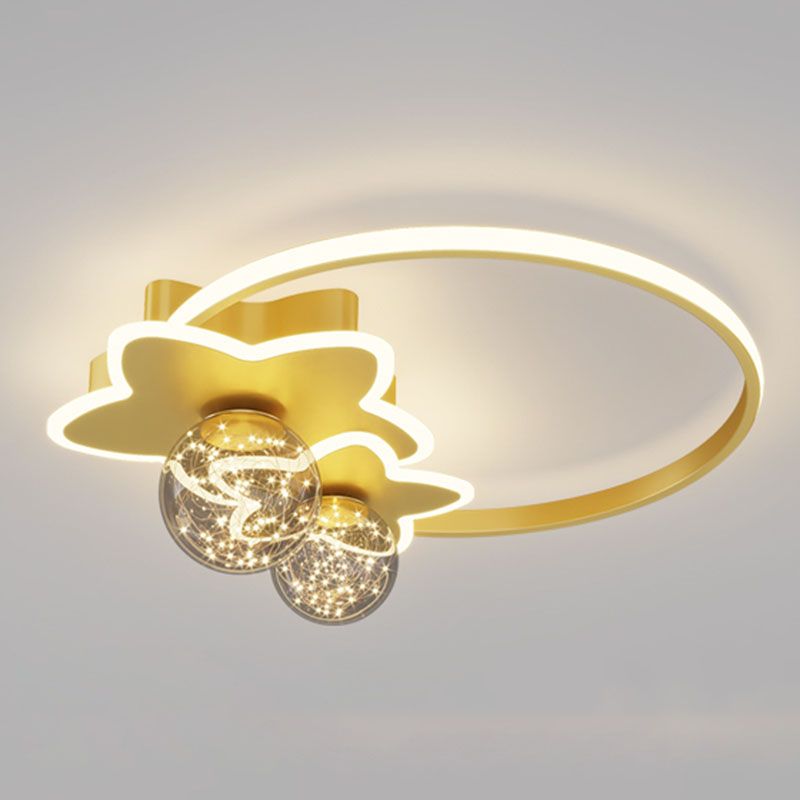 Luci geometriche da incasso Lampada moderna da incasso con paralume in vetro trasparente