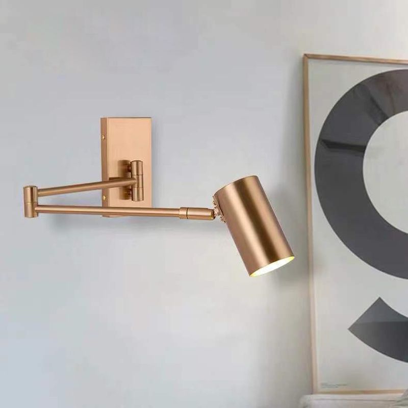 Modern Adjustable Arms Wall Mount Lighting Metallic Wall Mounted Lighting for Bedside