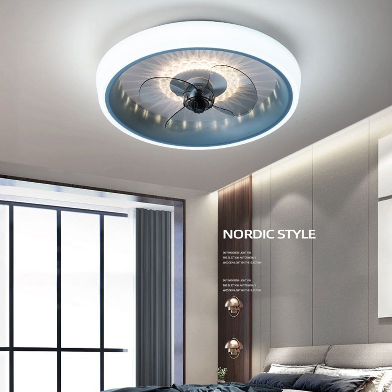 Éclairage de ventilateur rond à télécommande