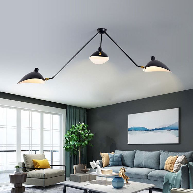 Platypus plafondarmatuur postmodern metalen 3-licht zwarte hanglamp voor eetkamer