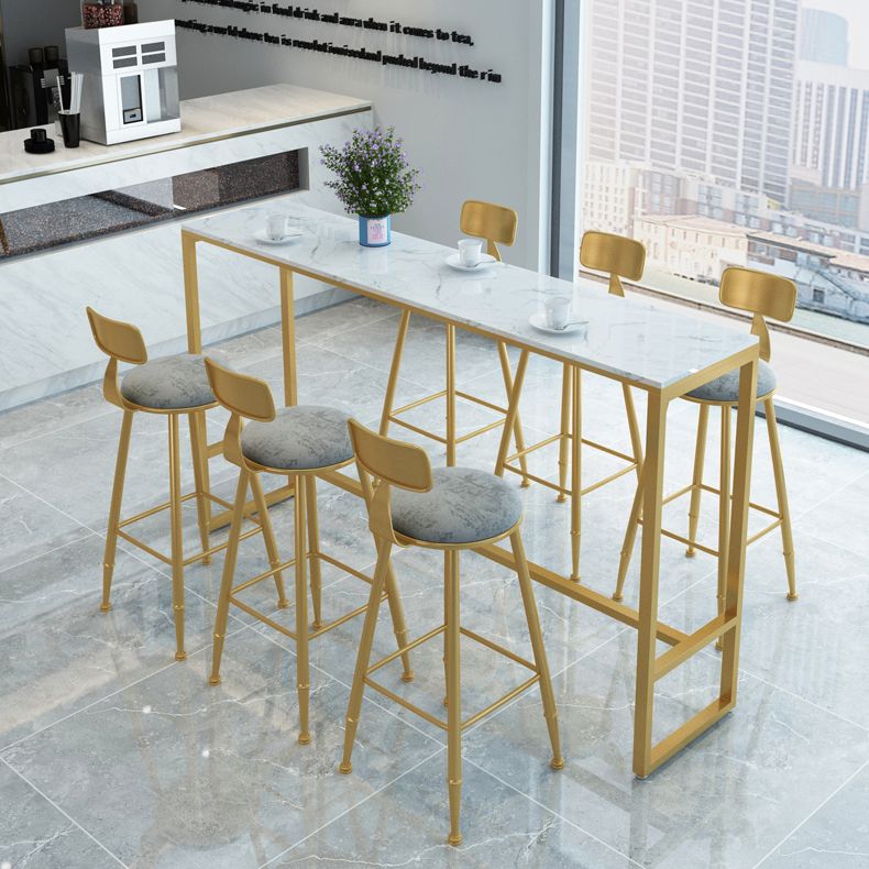 Glam Low Back Counter Stool Round Upholstered Counter Height Stool for Shop