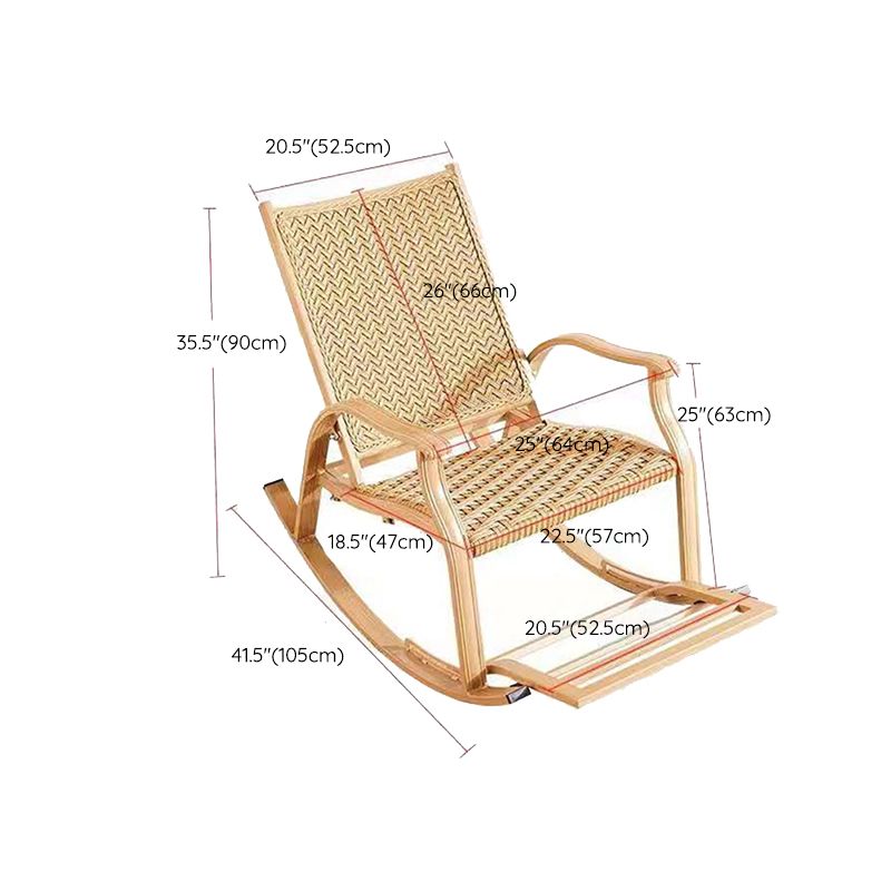 Modern Style Wood Rocking Chair Single Home Lounge Lazy Sofa Chair