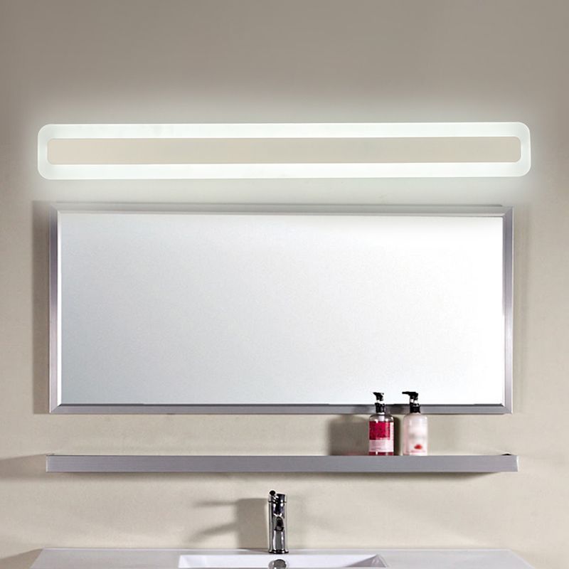 Rectangular Acrylic LED Wall Mount Light Fixture Nordic Waterproof Vanity Wall Sconce for Bathroom