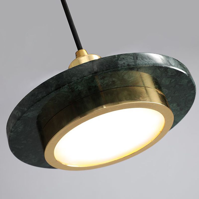 Éclairage de pendentif en marbre rond