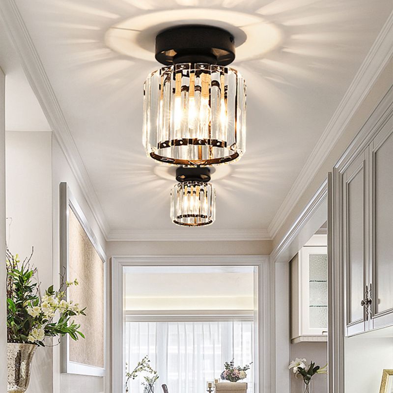Minimalist Ceiling Lamp Nordic Crystal Flush Mount Light Fixture for Bedroom