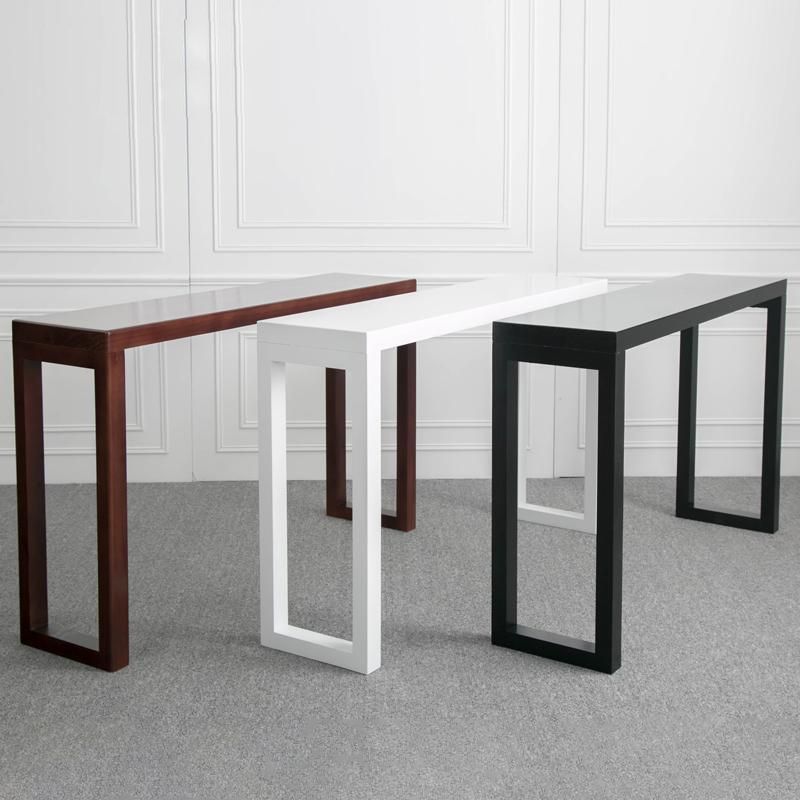 Rectangle Solid Wood Console Table Pine Wood Accent Table for Hall