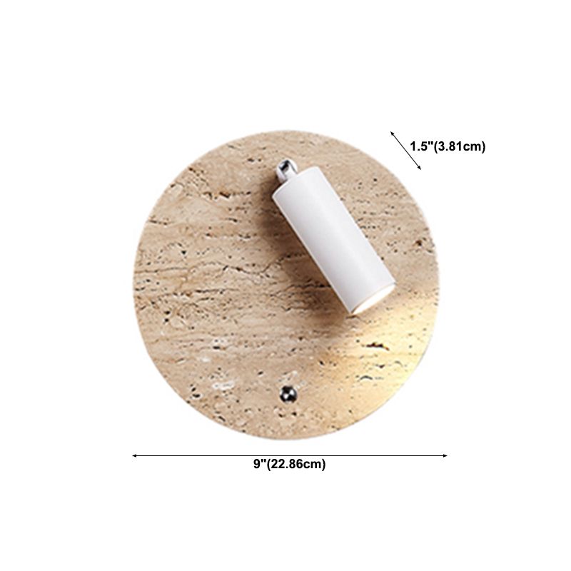 Modern Simple Stone Wall Light Geometry Shape Rotatable Wall Lamp for Living Room