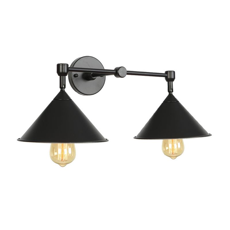 Modern Style Cone Shape Wall Sconce Metal Wall Light for Bedroom