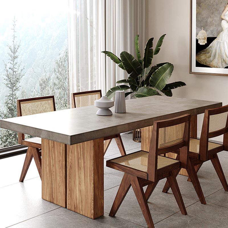 Industrial 1/5/7 Pieces Dining Set Rectangle Wood Dining Table for Dining Room