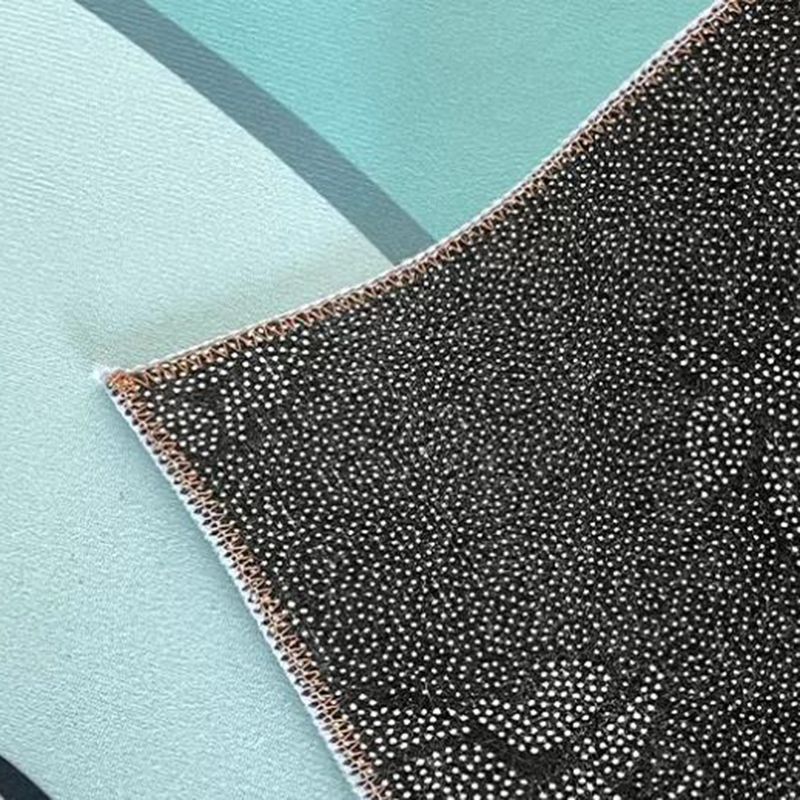 White Graphic Rug Polyester Modern Rug Stain Resistant Rug for Home Decoration