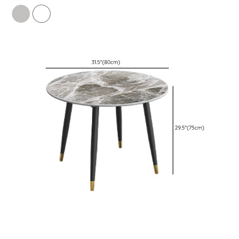 Modern 1/5 Pieces Dining Set Round Stone Dining Table for Living Room