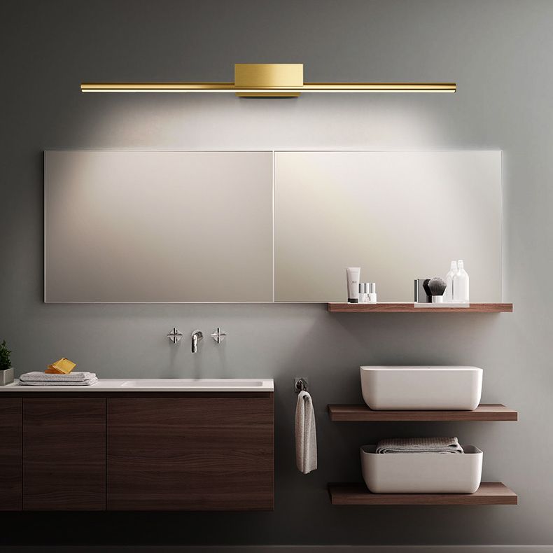 Luces de pared de tocador lineal Simplicidad posmoderna Disparo de pared acrílico para baño