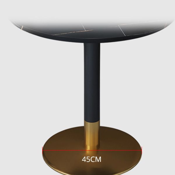 Round Dining Room Table Luxury Pedestal Base Desk of Sintered Stone