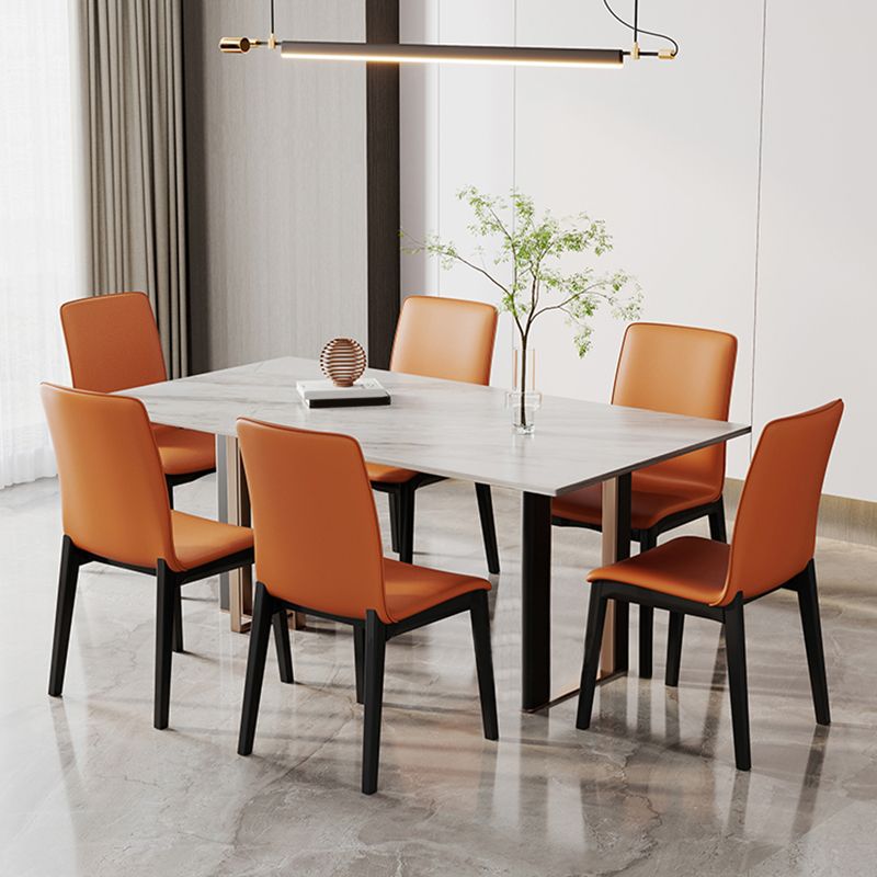 Nordic Style Wood Chair Solid Back Kitchen Side Chair for Dinning Room