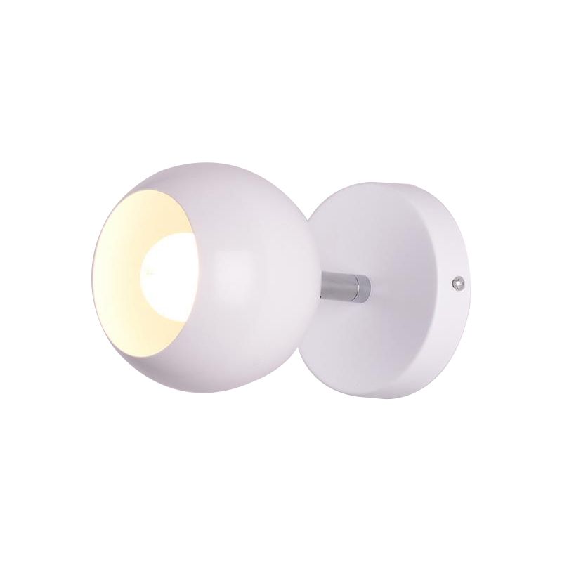 Estilo retro iluminación global de pared 1 luz de pared metálica de luz aplique en blanco para sala de estar