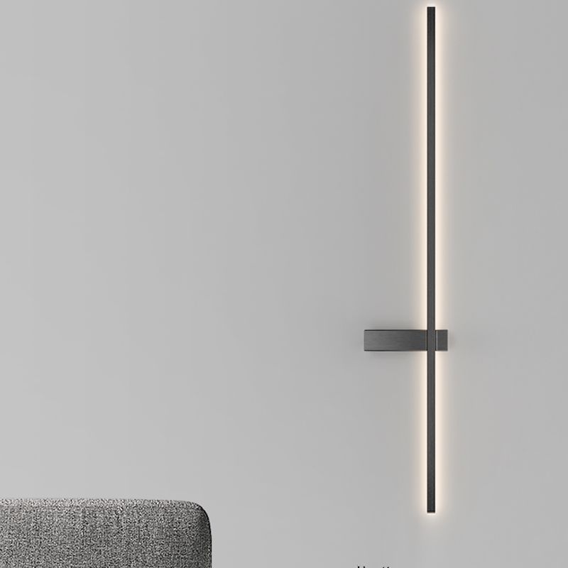 Metal Linear Shape Wall Mount Lighting Modern 1-Light Wall Mount Light Fixture