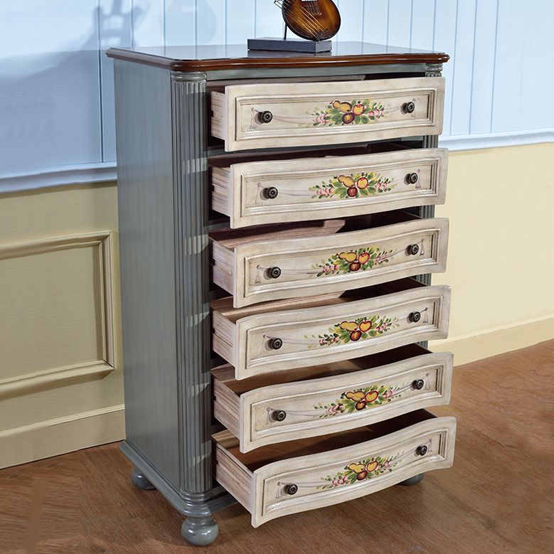 Traditional Storage Chest Solid Wood Dresser with 6/4/5 Drawers